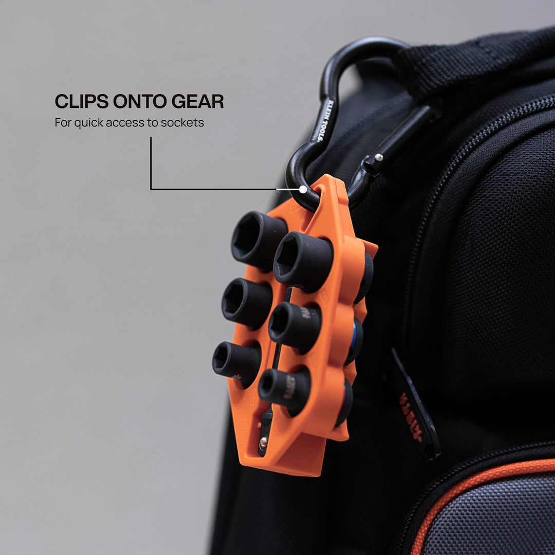 Klein Tools 33808 Grab-And-Go Impact Socket Set, SAE, 7 Pc.