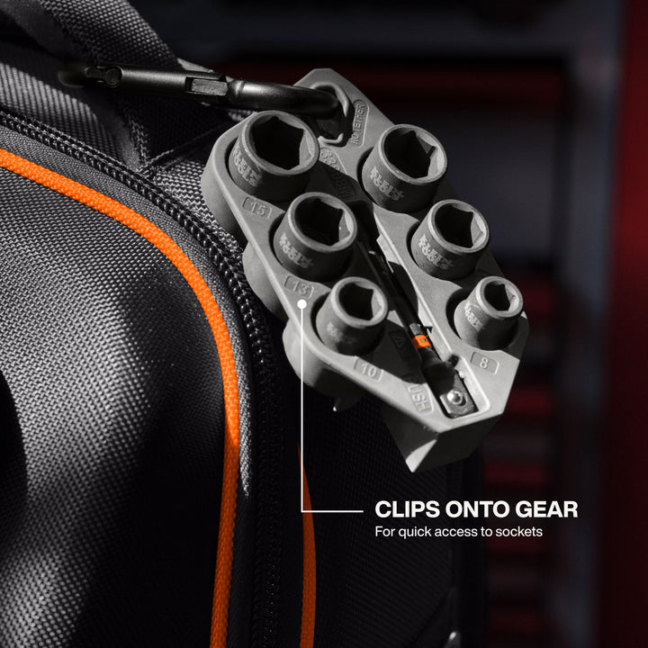 Klein Tools 33808M Grab-And-Go Impact Socket Set, Metric, 7 Pc.