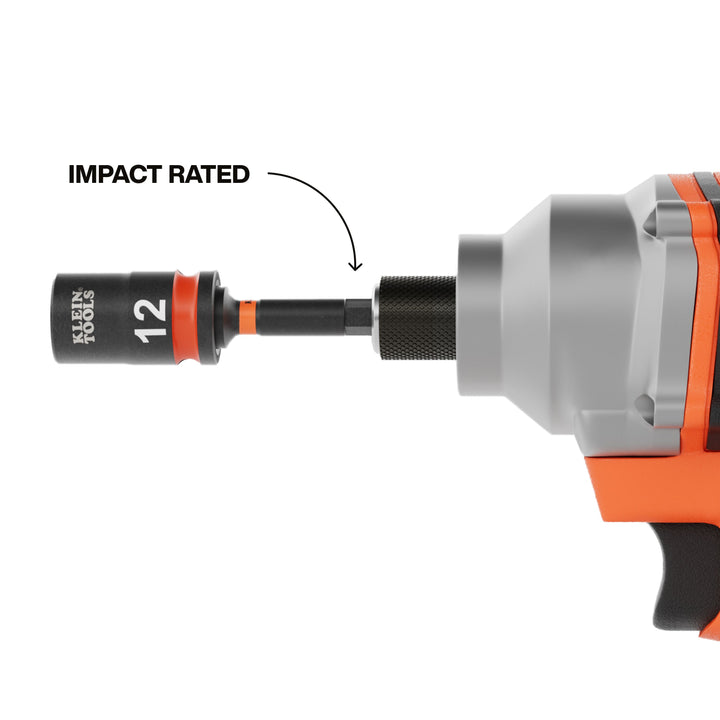 Klein Tools 33808M Grab-And-Go Impact Socket Set, Metric, 7 Pc.