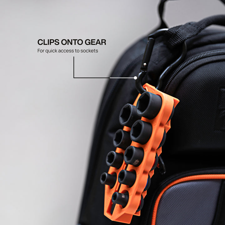 Klein Tools 33809 Grab-And-Go Impact Socket Set, SAE, 10 Pc.