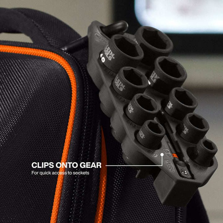 Klein Tools 33809M Grab-And-Go Impact Socket Set, Metric, 10 Pc.