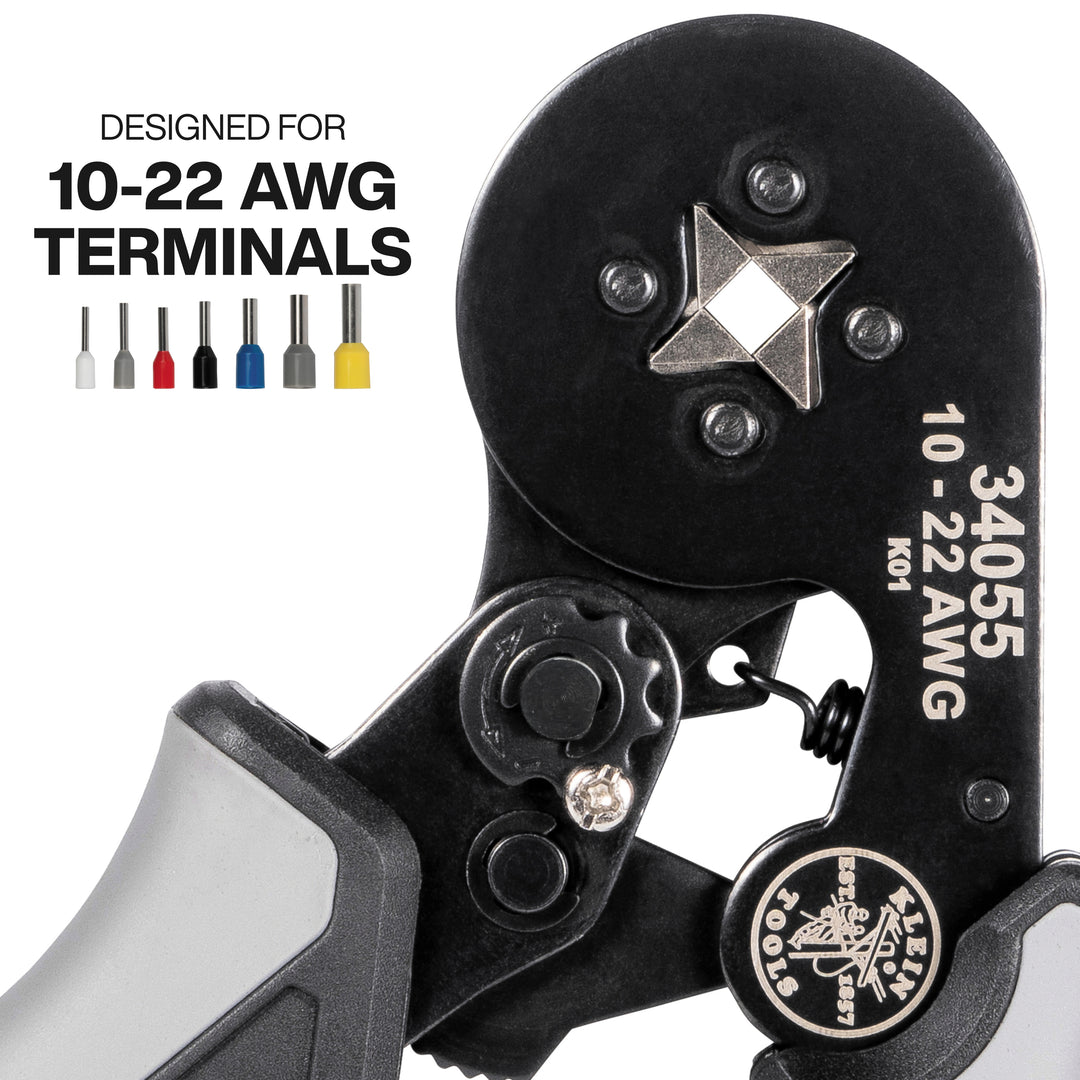 Klein Tools 34060 Ratcheting Ferrule Square Crimper Set