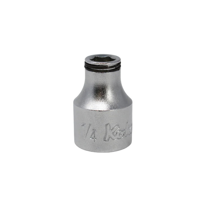 Ko-ken 3450A-1/4 3/8 Sq. Dr. SAE Nut Grip Chrome Socket in 1/4