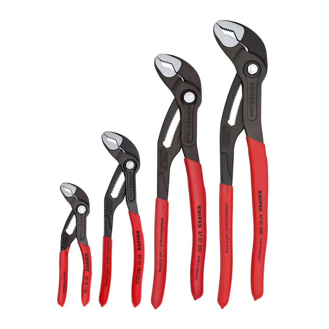 Knipex 9K 00 80 138 US 4 Pc Cobra® Pliers Set with 10 Pc Tool Holder