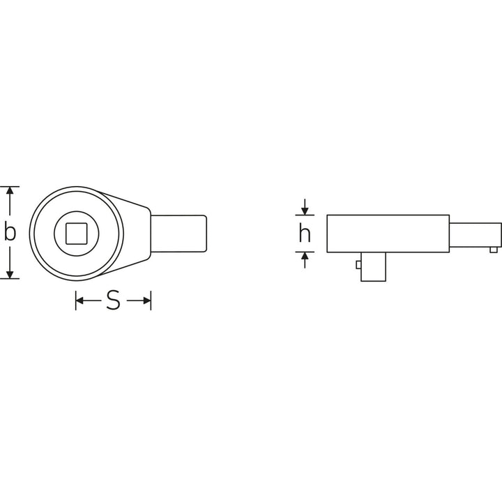 Stahlwille 58250100 735/100 3/4" Square Drive insert tool, 22x28 mm