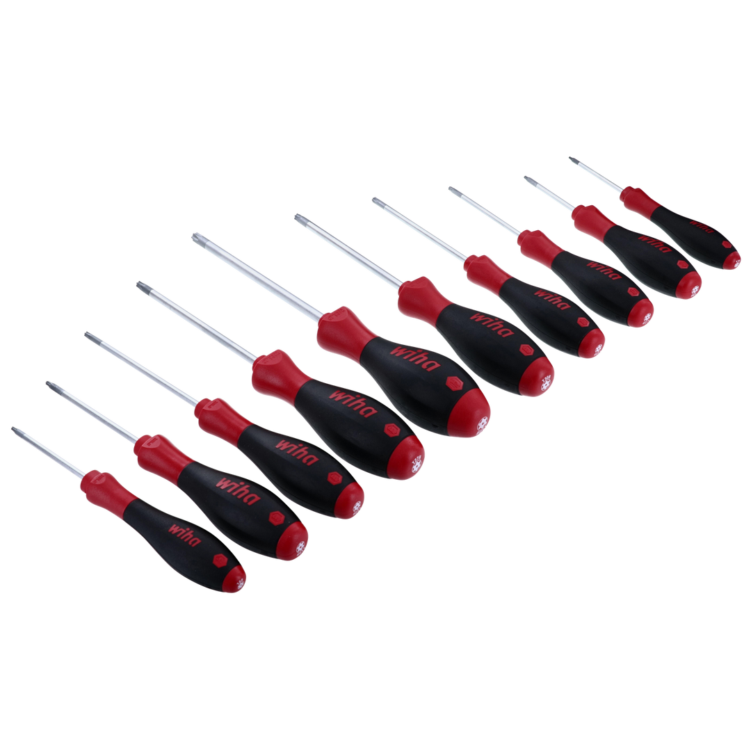 Wiha Tools 36259 SoftFinish Security TORX® 10 Piece Set T7s-T40s