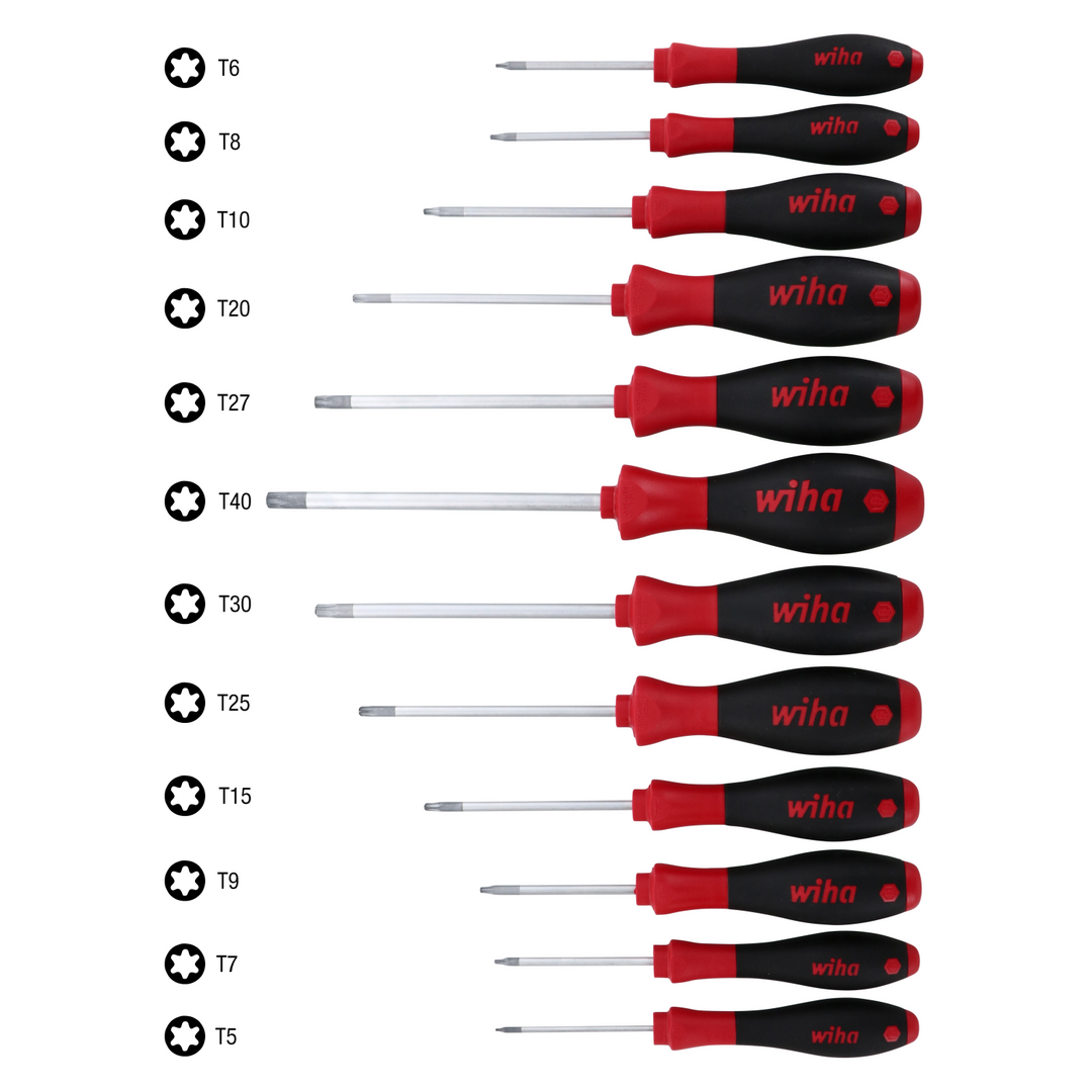 Wiha Tools 36267 12 Piece TORX® SoftFinish Screwdriver Set