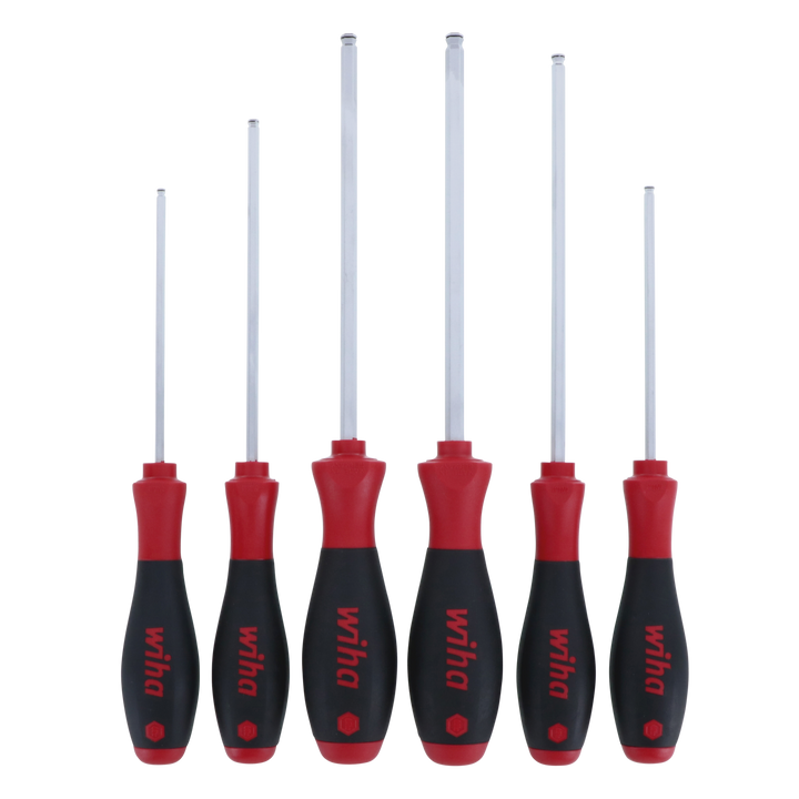 Wiha Tools 36796 MagicRing Ball End Screw Holding Hex Inch Screwdriver Set, 6 Pc.