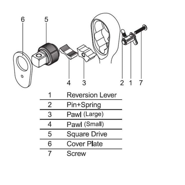 Ko-Ken 3725RK-2 Renewal Kit for Ratchet Handle 3725ZS 3726Z 3726ZS 72teeth