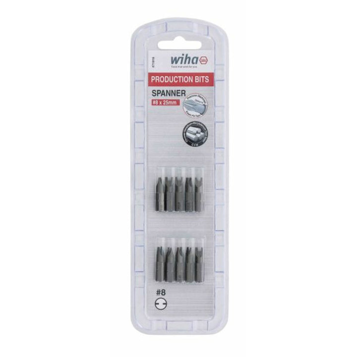 Wiha Tools 71918 Spanner Insert Bit, #8 x 25 mm, 10 Piece