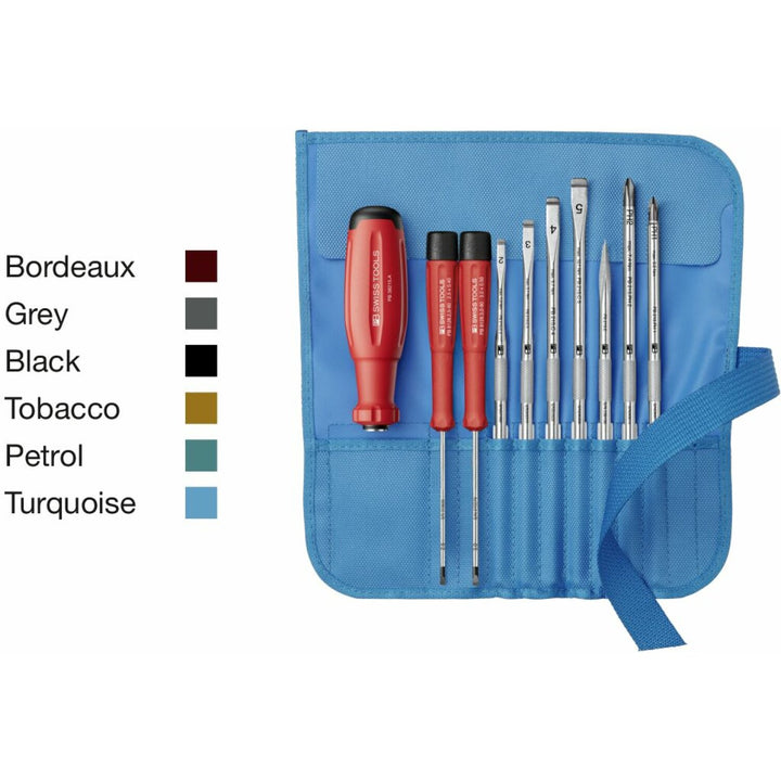 PB Swiss PB 38218.TU SwissGrip Evo inter.bl. set roll-up case, 10 Pieces