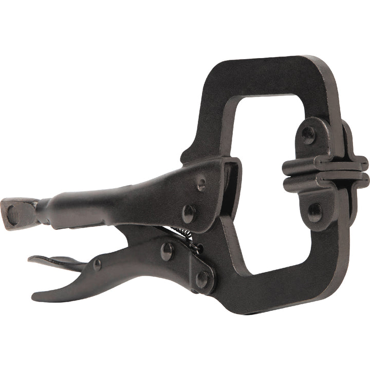 Klein Tools 38662 C-Clamp Locking Pliers with Swivel Jaws Set, 6-Inch and 11-Inch, 2 Pc.