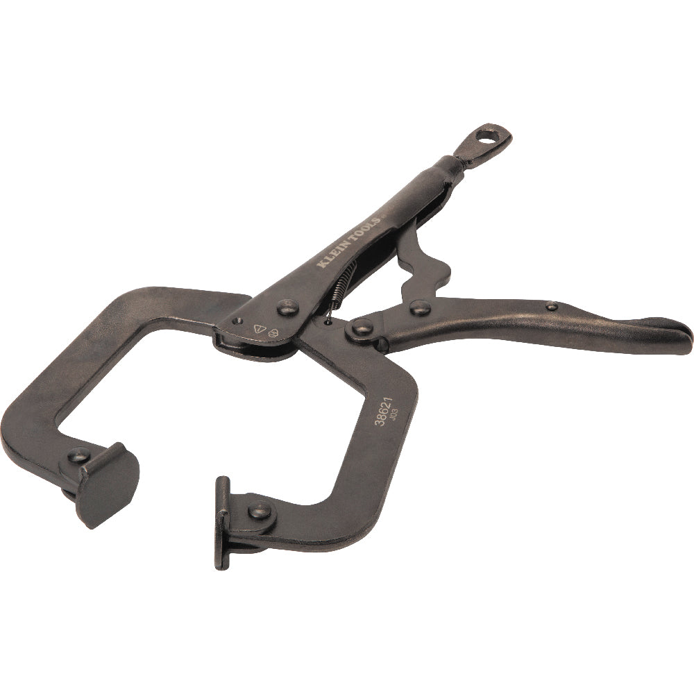 Klein Tools 38621 C-Clamp Locking Pliers with Swivel Jaws, 9"