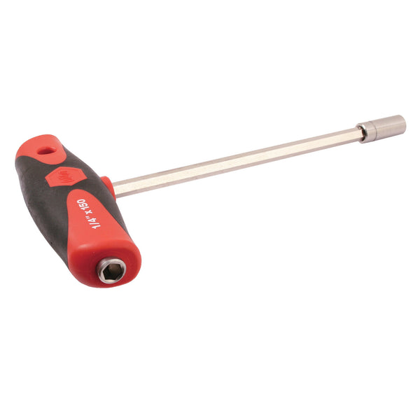 Wiha 38802 SoftGrip T-Handle Dual Drive Magnetic 1/4