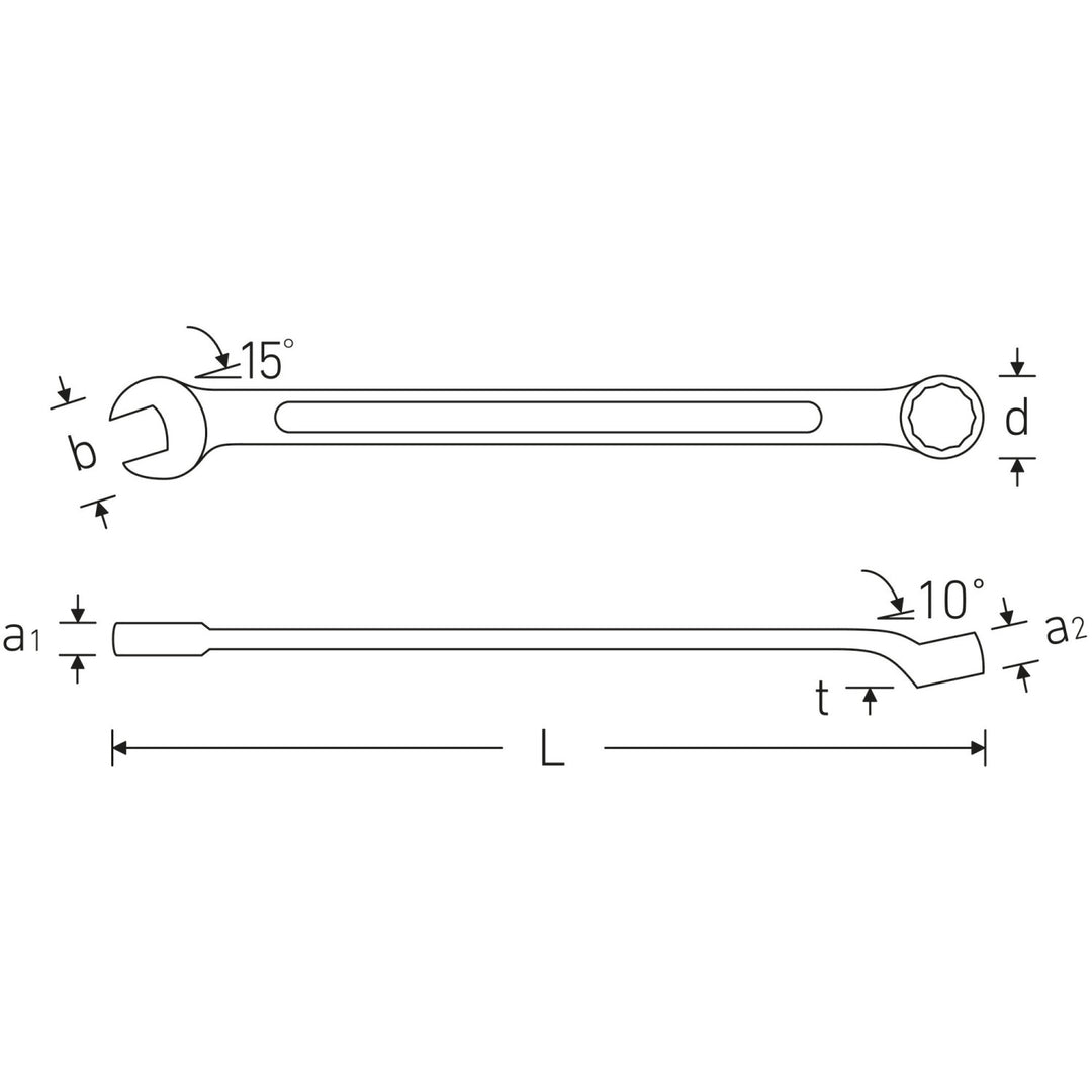 Stahlwille 40103030 14 Combination Spanner, long, 30 mm