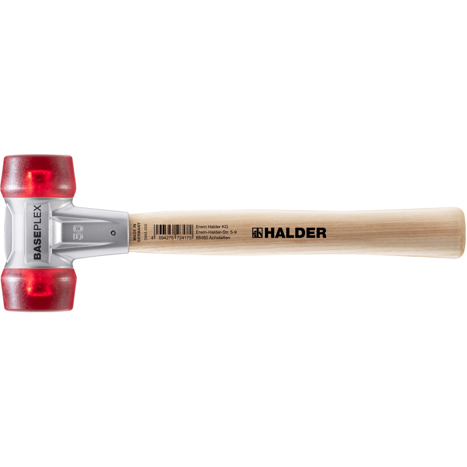 Halder 3906.050 Baseplex Mallet with Red Plastic Face Inserts Zinc Die ...