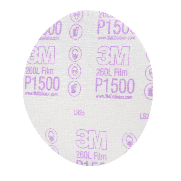 3M Hookit Finishing Film Abrasive Disc 260L, 00950, 6 in, P1500
