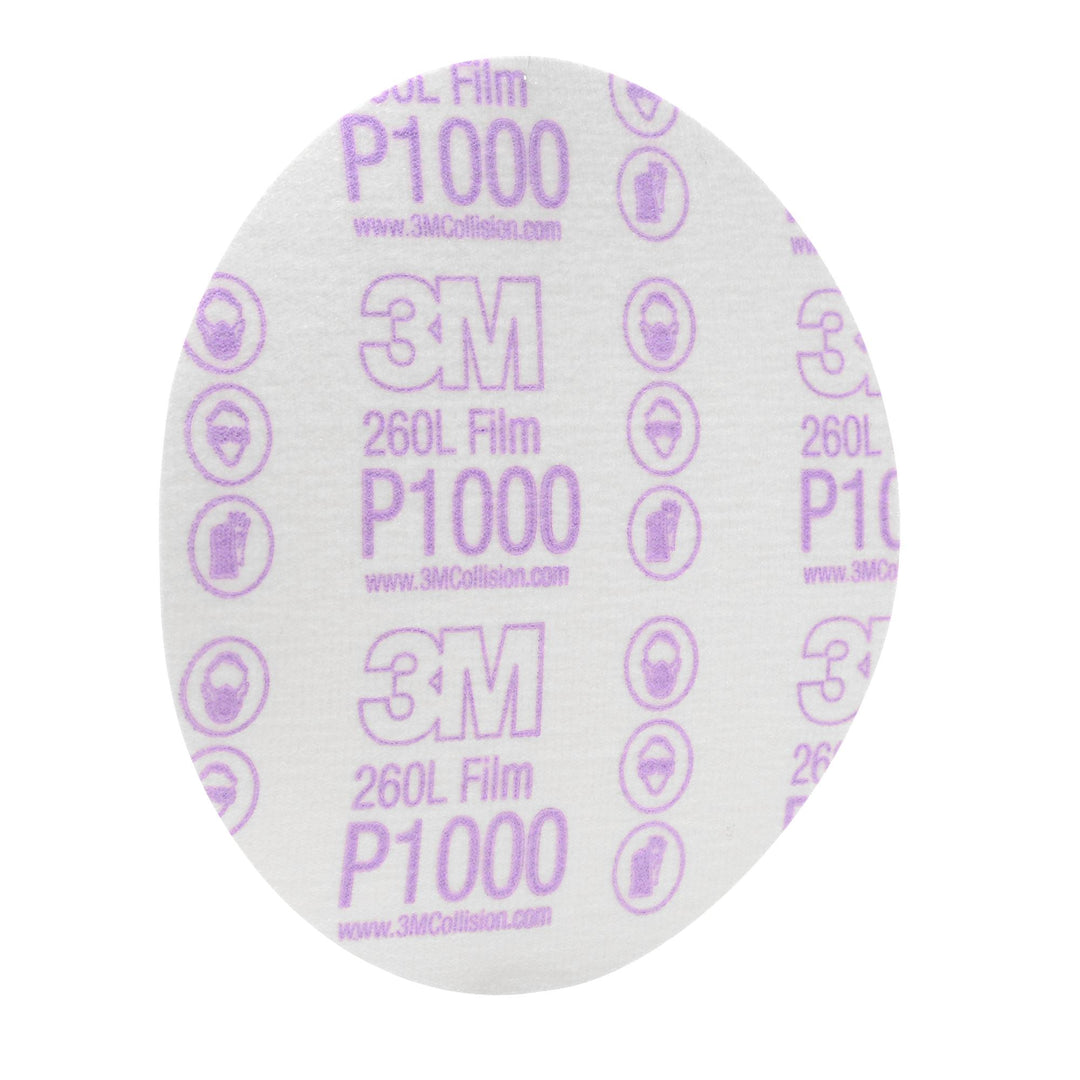 3M Hookit Finishing Film Abrasive Disc 260L, 00969, 6 in, P1000