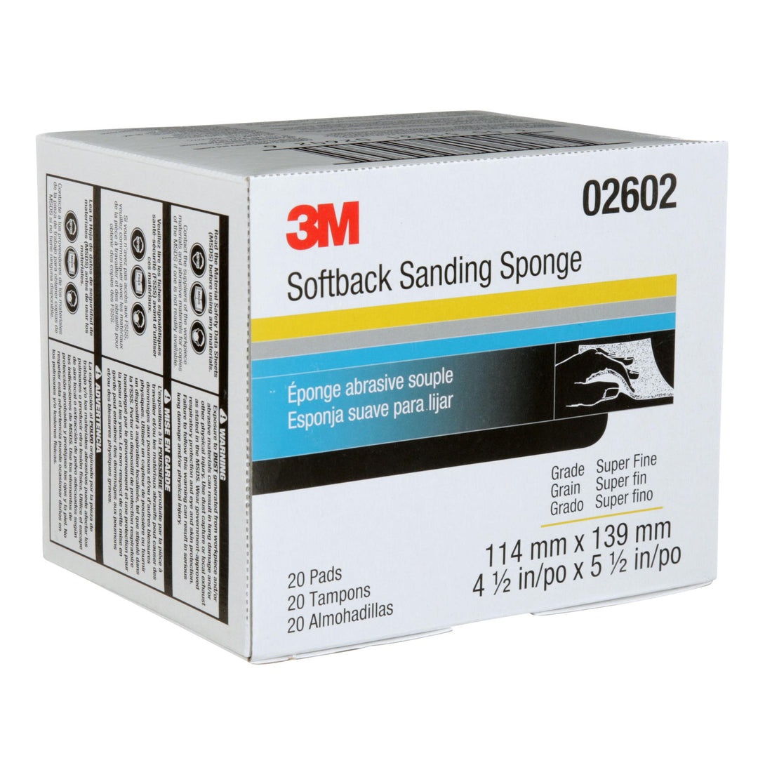 3M Softback Sanding Sponge, 02602, 4 1/2 in x 5 1/2 in (115mm x 140mm)