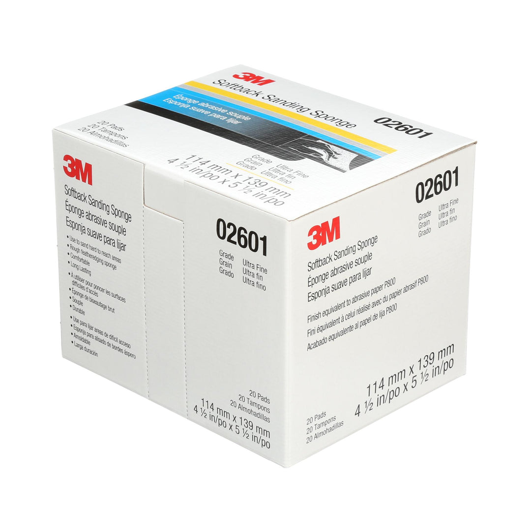 3M Softback Sanding Sponge 02601, 4-1/2 in x 5-1/2 in, (115mm x
140mm)