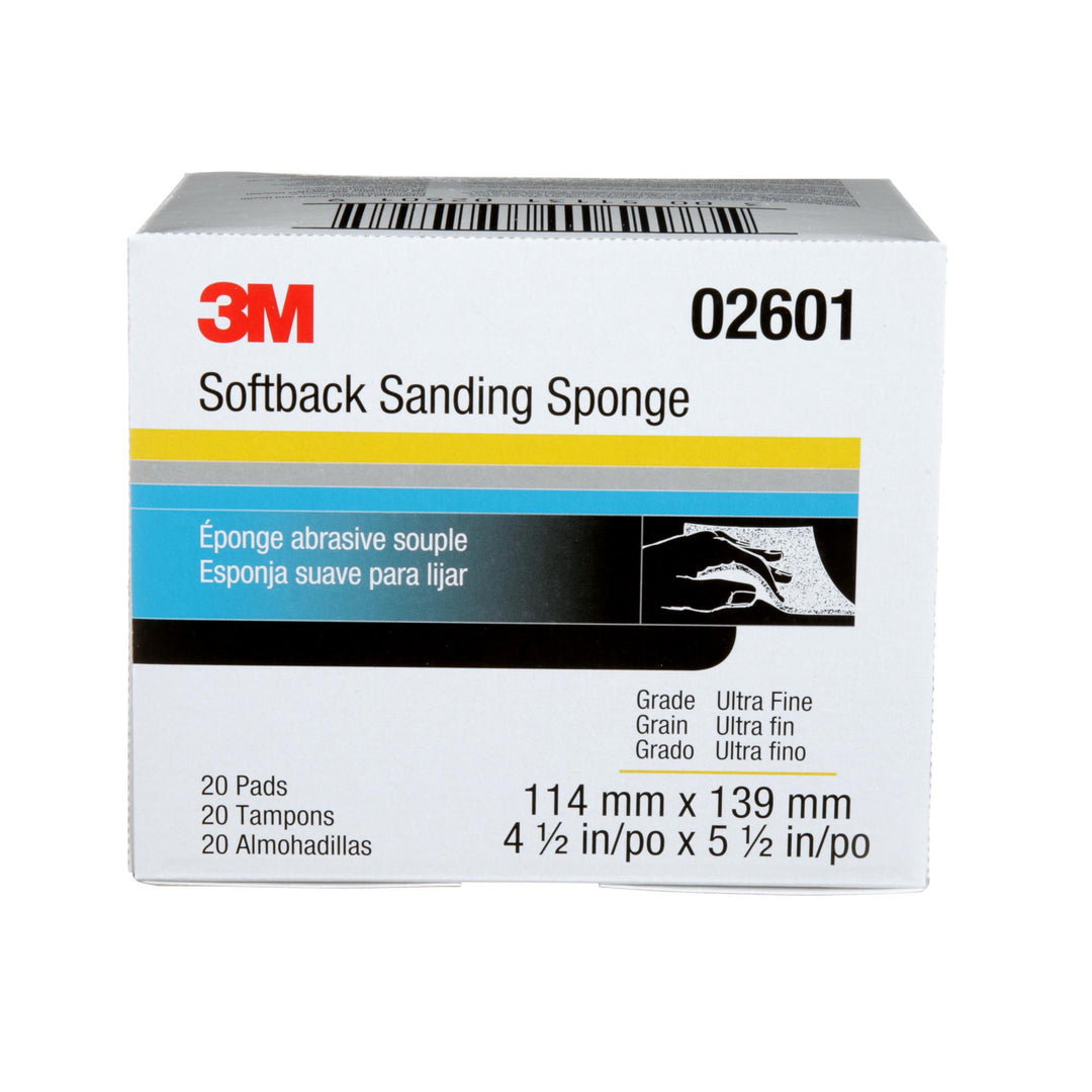 3M Softback Sanding Sponge 02601, 4-1/2 in x 5-1/2 in, (115mm x
140mm)