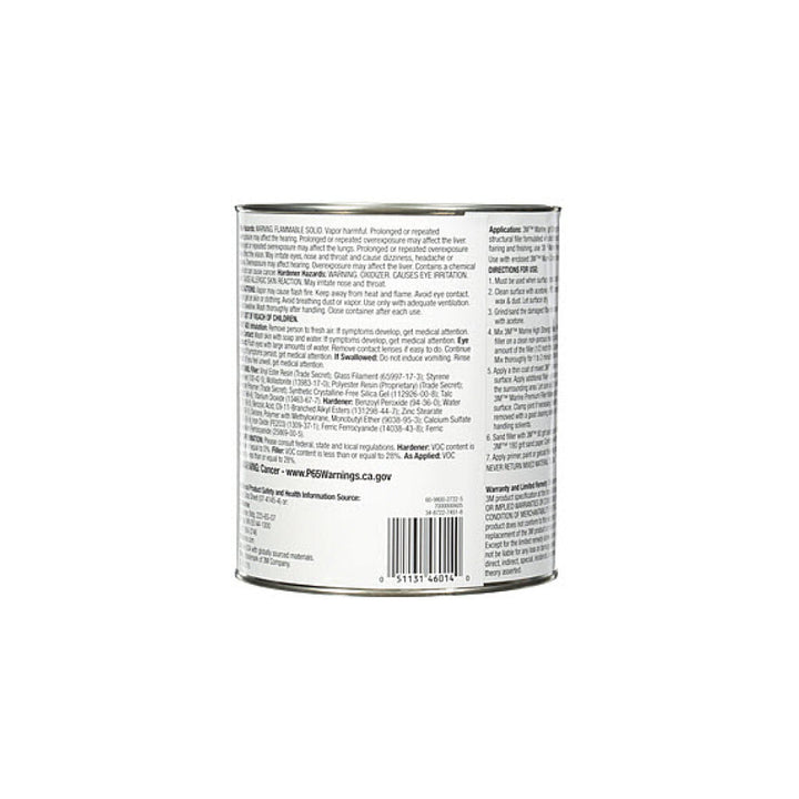 3M Marine High Strength Repair Filler, 46014, 1 gal