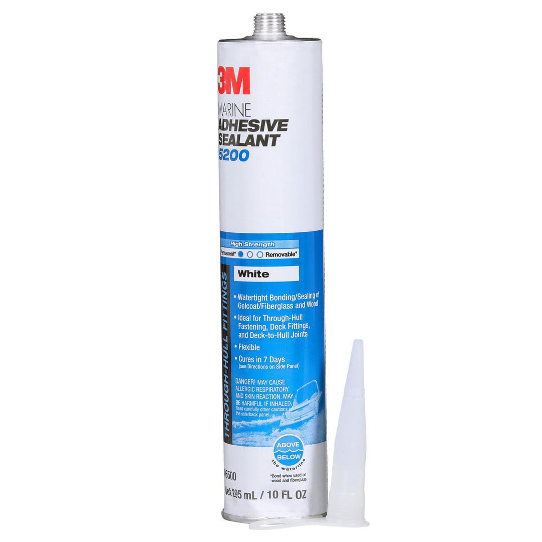 3M Marine Adhesive Sealant 5200, White, 295 mL Cartridge