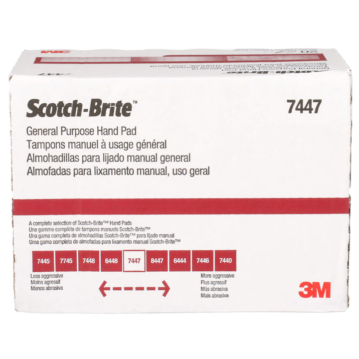 Scotch-Brite Hand Pad 7447, HP-HP, A/O Very Fine, Maroon, 6 in x 9 in,
20/Carton