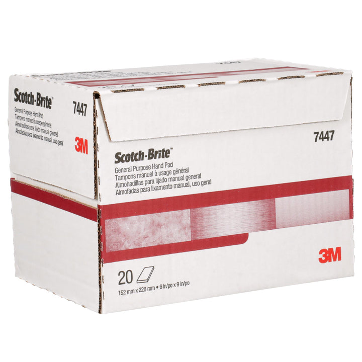 Scotch-Brite Hand Pad 7447, HP-HP, A/O Very Fine, Maroon, 6 in x 9 in,
20/Carton