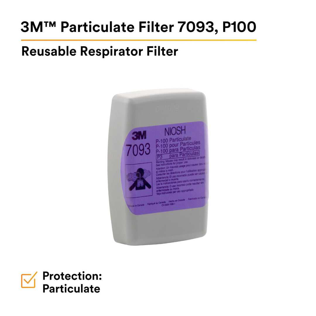 3M Particulate Filter 7093, P100 60 EA/Case