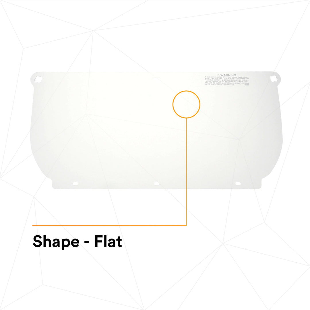 3M Clear Polycarbonate Faceshield WP98, 82543-00000, Flat Stock