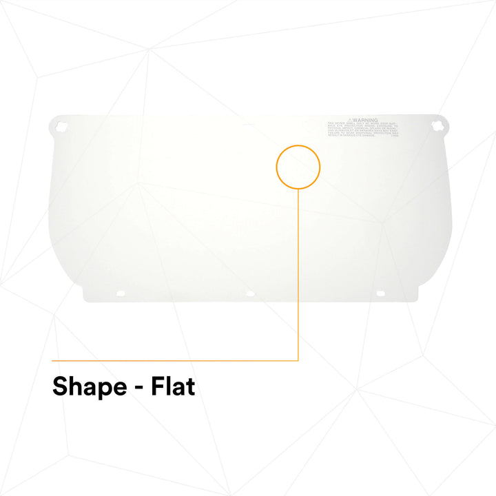 3M Clear Polycarbonate Faceshield WP98, 82543-00000, Flat Stock