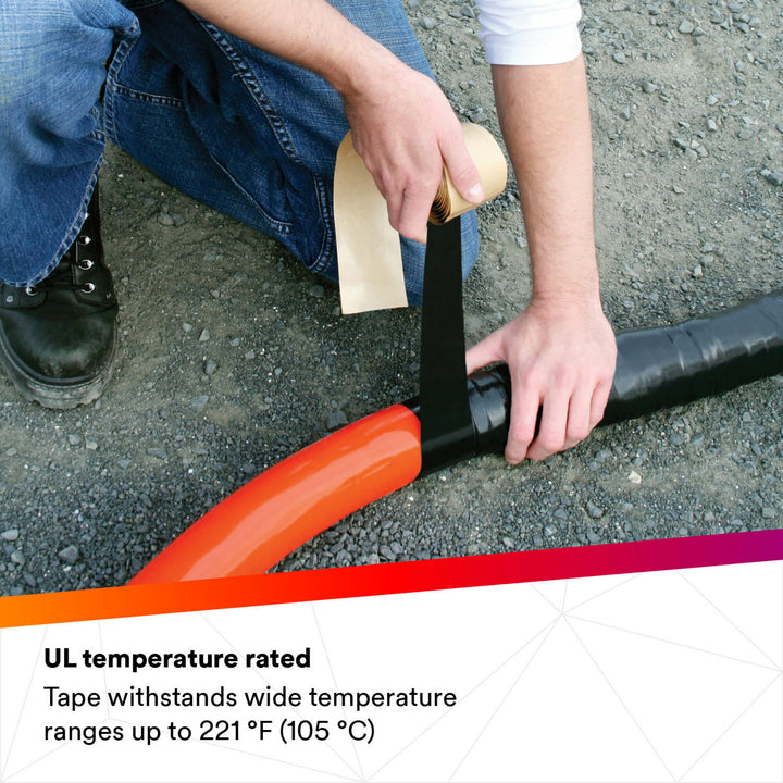 Scotch® Cable Jacket Repair Tape 2234, 2 in x 6 ft, Black, 1
roll/carton