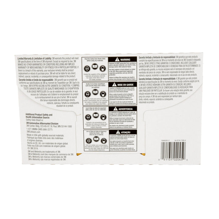 3M Wetordry Abrasive Sheet 401Q, 02045, 2500, 5 1/2 x 9 in, 50 sheets
per carton