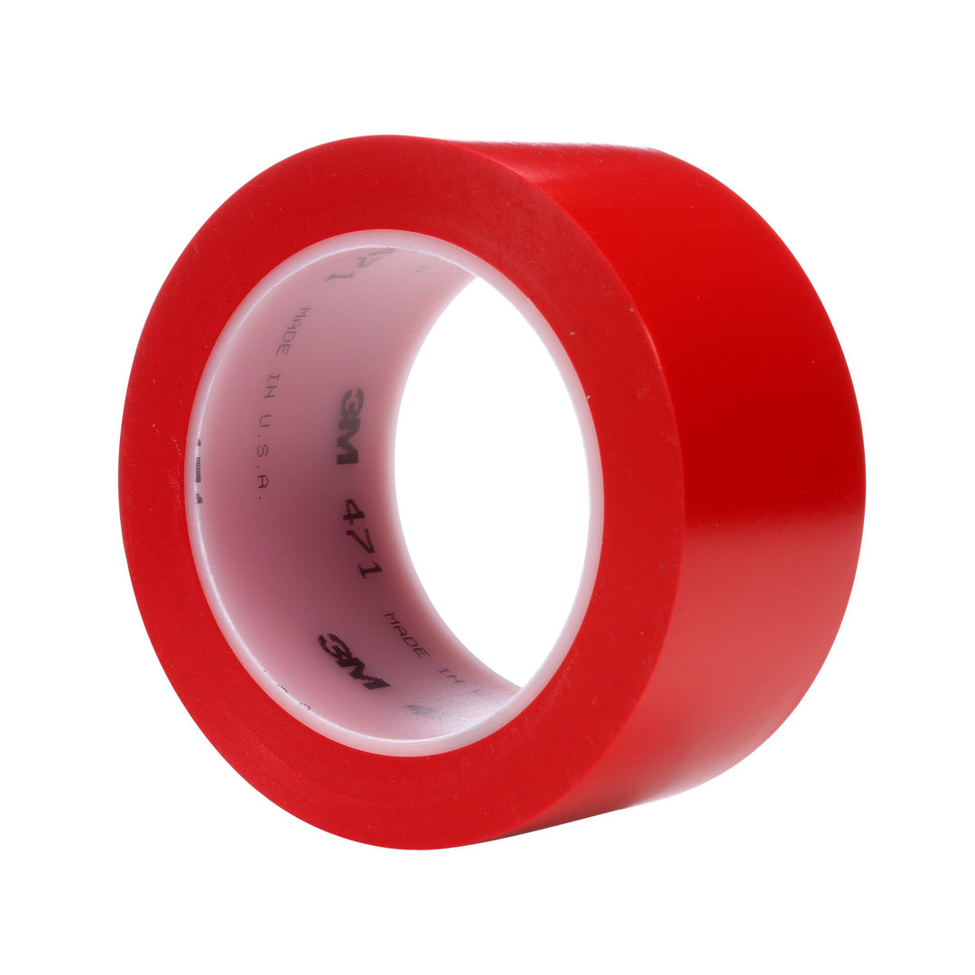 3M Vinyl Tape 471, Red, 2 in x 36 yd, 5.2 mil