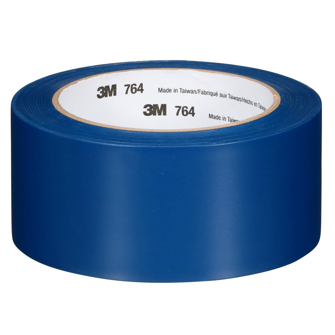 3M General Purpose Vinyl Tape 764, Blue, 2 in x 36 yd, 5 mil, 24 Roll/Case
