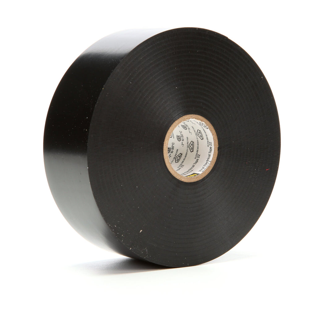 Scotch® Vinyl Electrical Tape 22, 3/4 in x 36 yd, Black, 12
rolls/carton