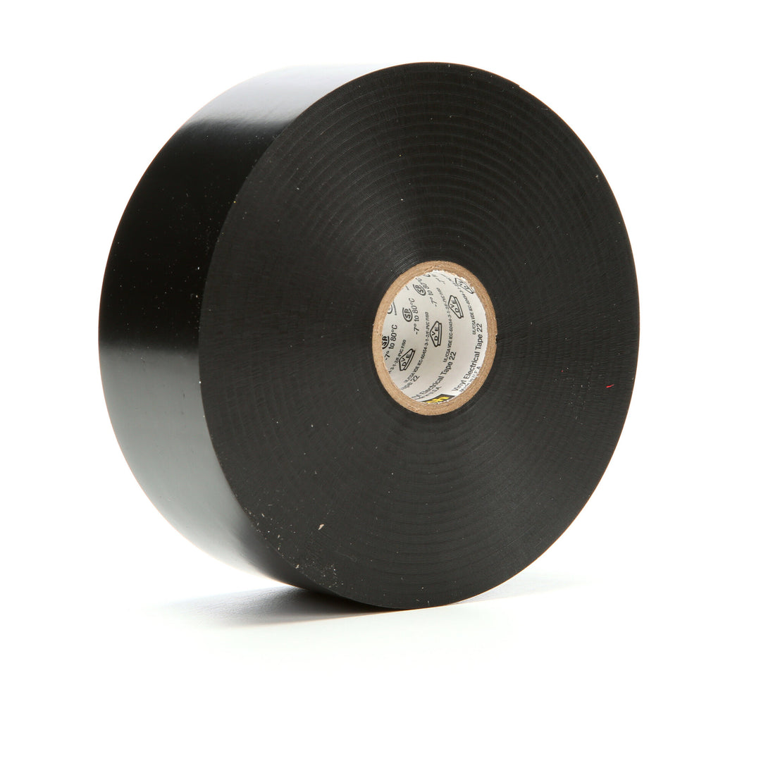 Scotch® Vinyl Electrical Tape 22, 1-1/2 in x 36 yd, Black, 1
roll/carton