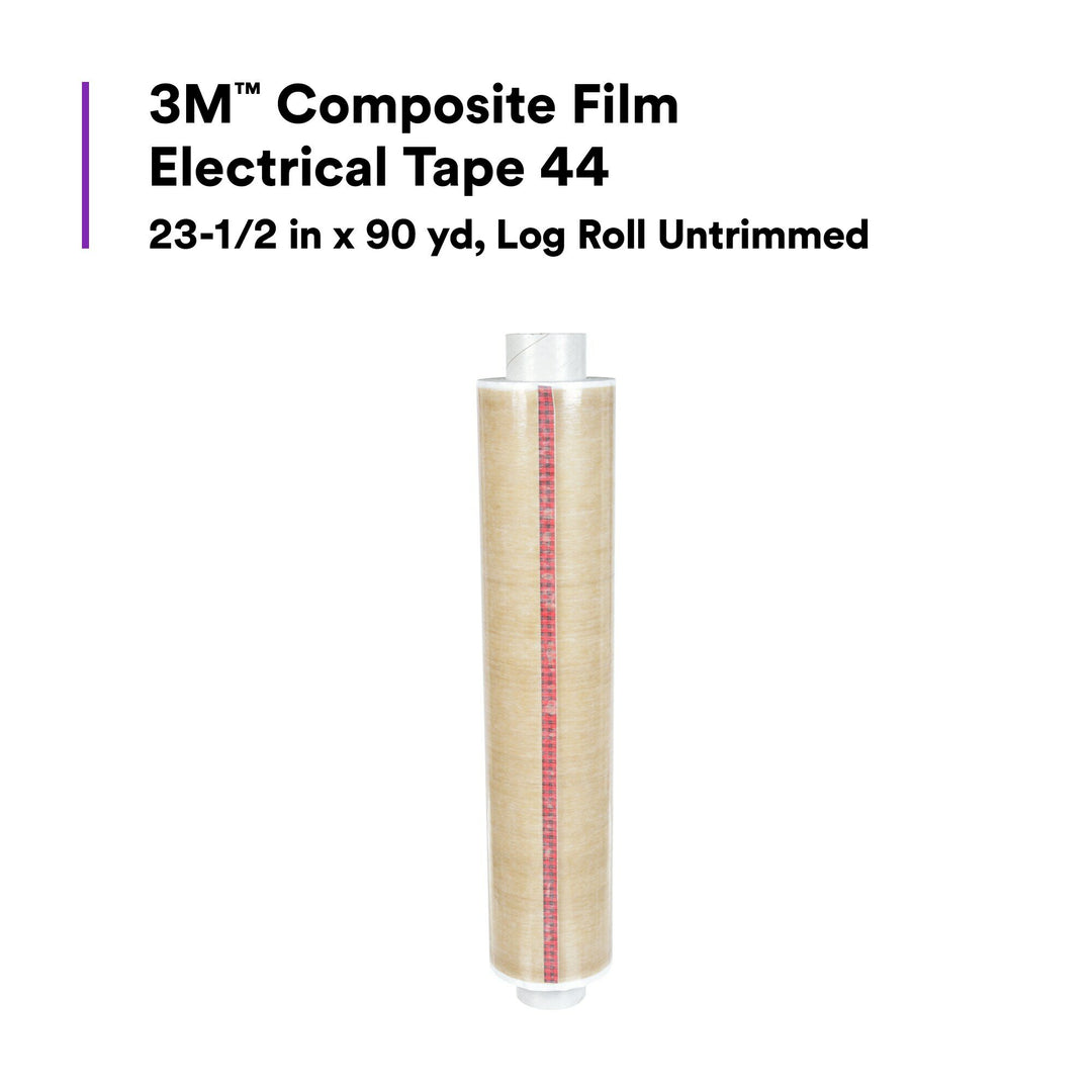 3M Composite Film Electrical Tape 44, 23-1/2 in x 90 yd, Log Roll
Untrimmed