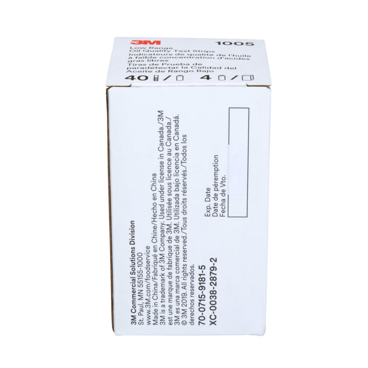 3M Low Range Oil Quality Test Strips 1005, 40 Strips/Bottle