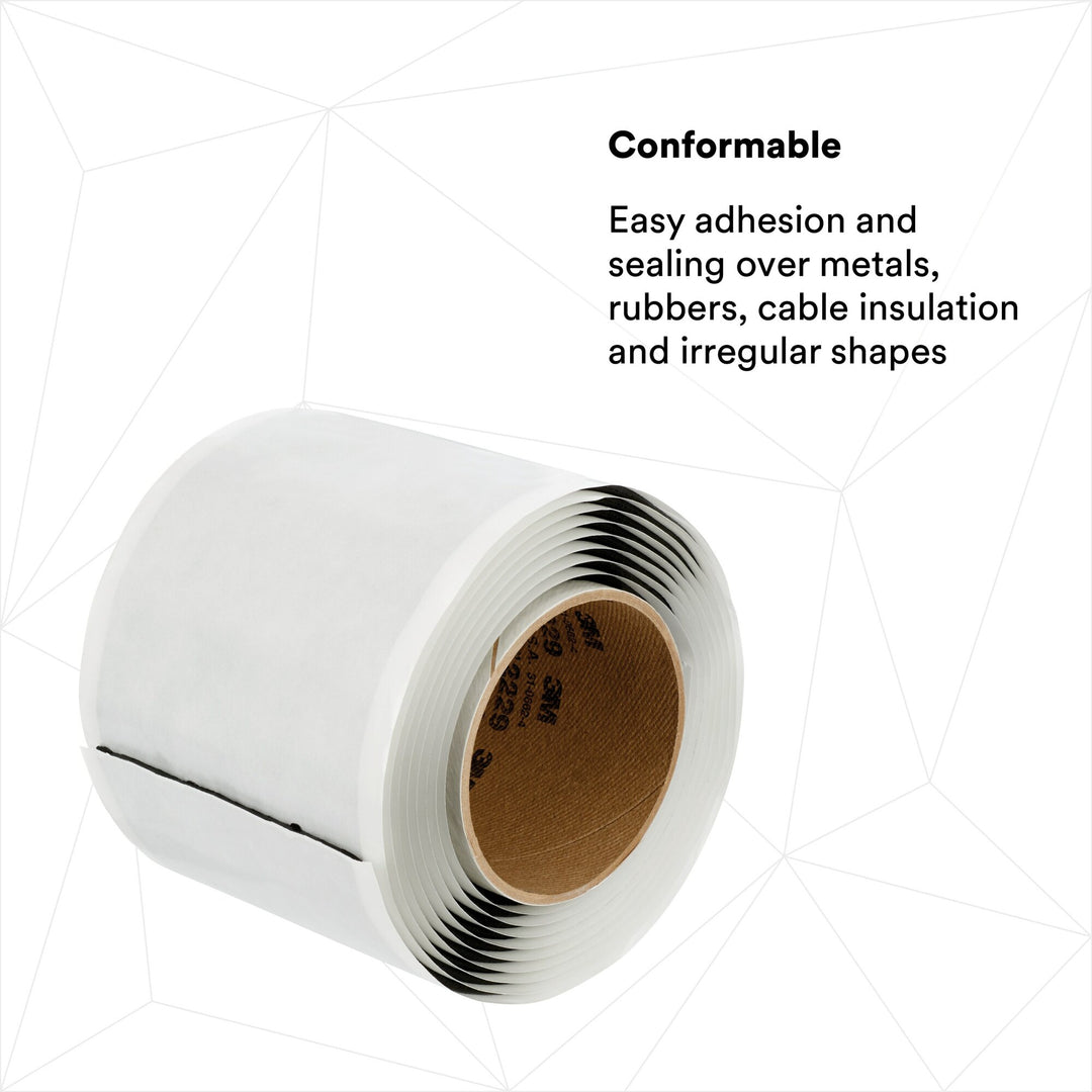 3M Scotch-Seal Mastic Tape Compound 2229, 3-3/4 in x 10 ft, Black, 1roll/carton