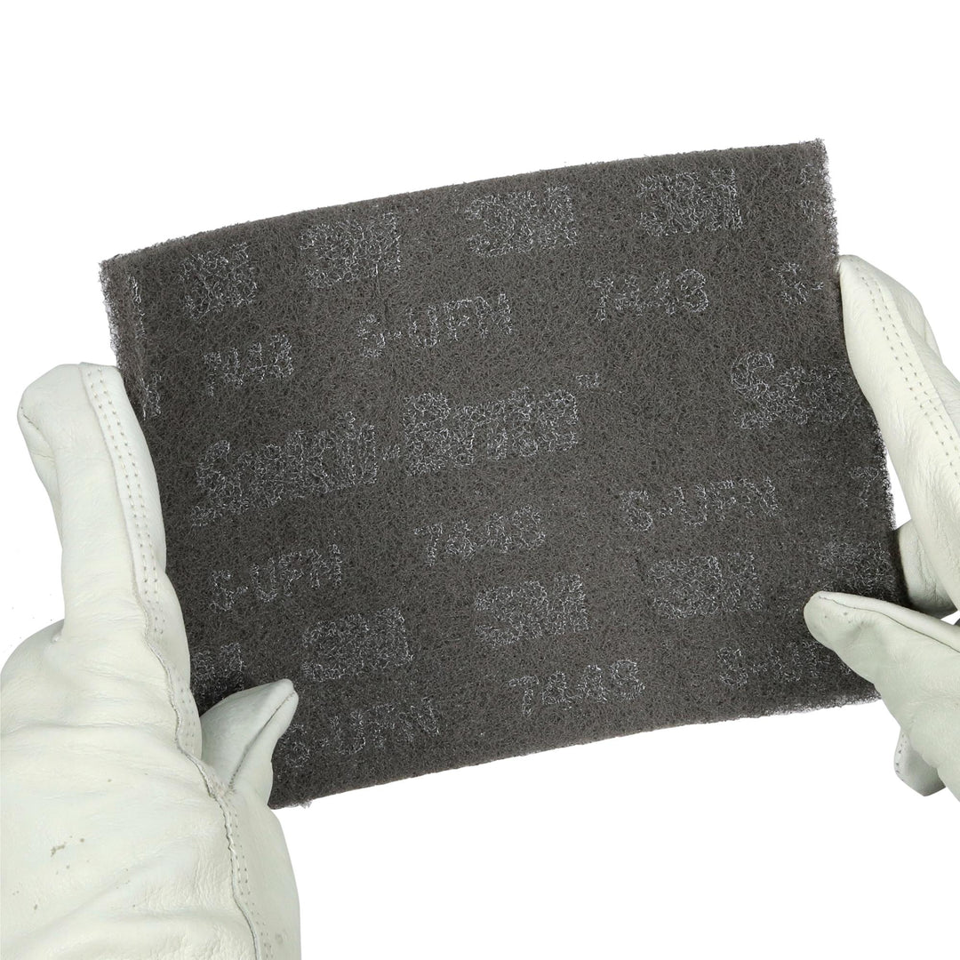 Scotch-Brite Hand Pad 7448, HP-HP, SiC Ultra Fine, Gray, 6 in x 9 in,
20/Carton