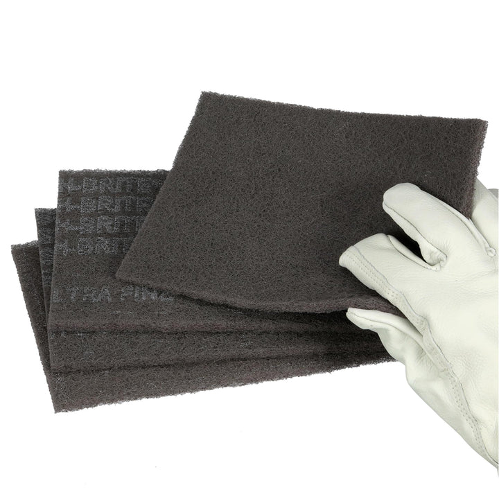 Scotch-Brite Hand Pad 7448, HP-HP, SiC Ultra Fine, Gray, 6 in x 9 in,
20/Carton