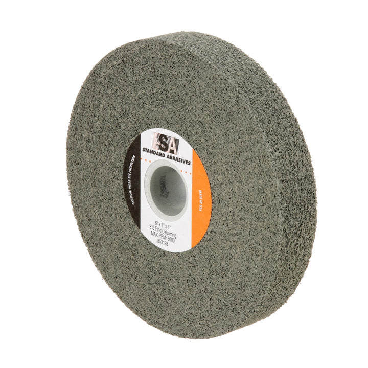 Standard Abrasives Deburring Wheel 853193, 6 in x 1 in x 1 in 8S FIN