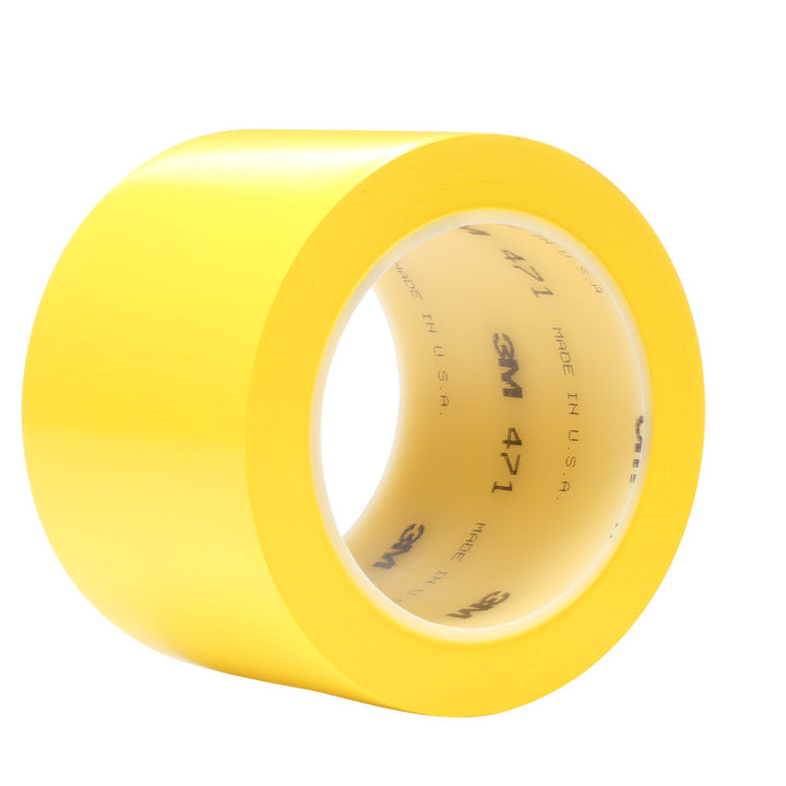 3M Vinyl Tape 471, Yellow, 3 in x 36 yd, 5.2 mil