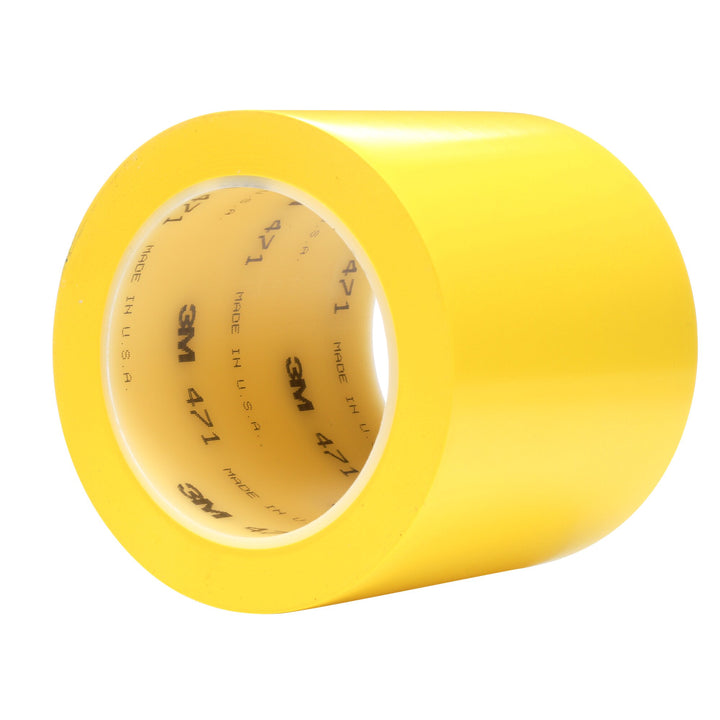 3M Vinyl Tape 471, Yellow, 4 in x 36 yd, 5.2 mil