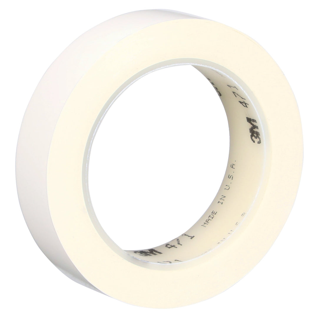 3M Vinyl Tape 471, White, 1 in x 36 yd, 5.2 mil