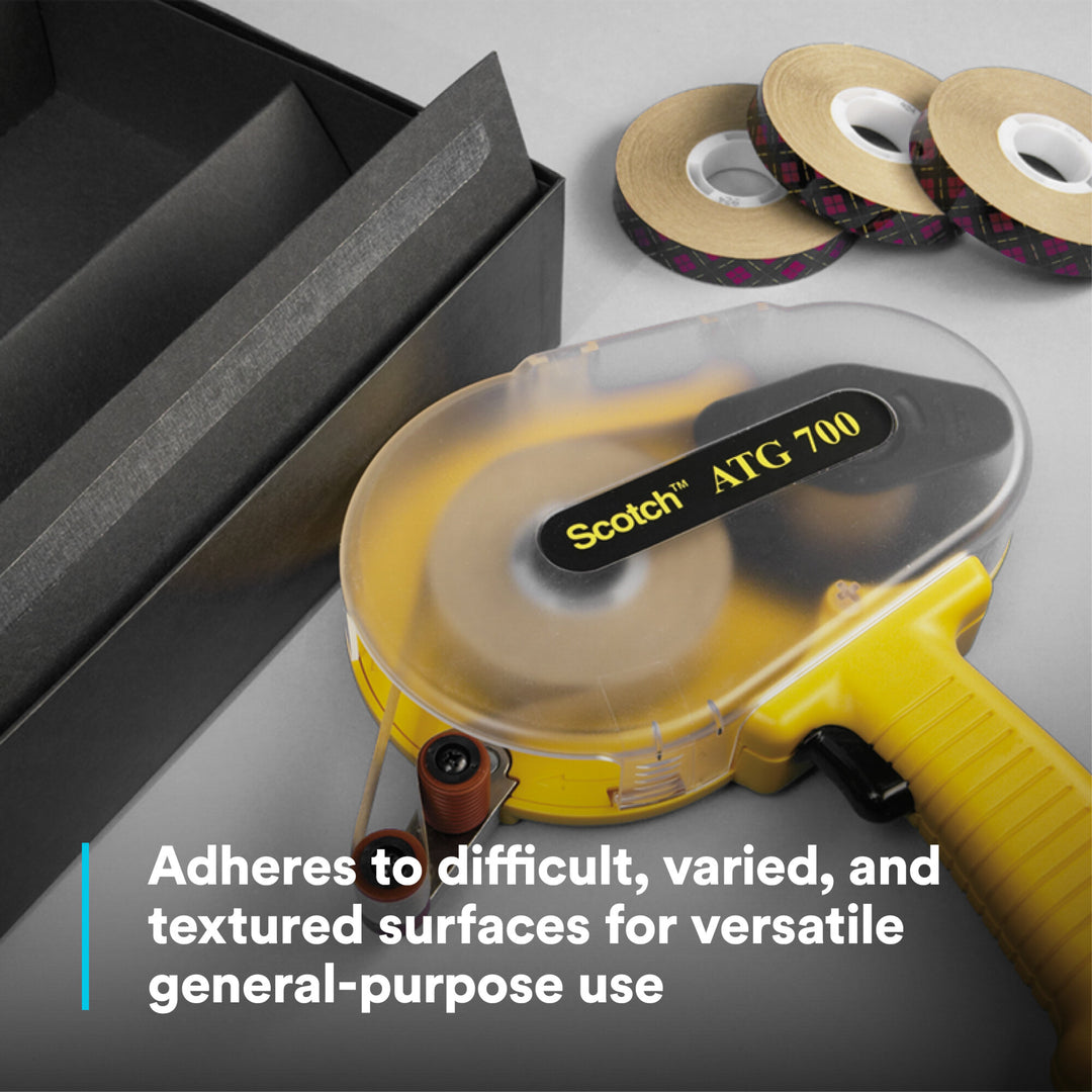 Scotch® ATG Adhesive Transfer Tape 924, Clear, 1/2 in x 36 yd, 2 mil