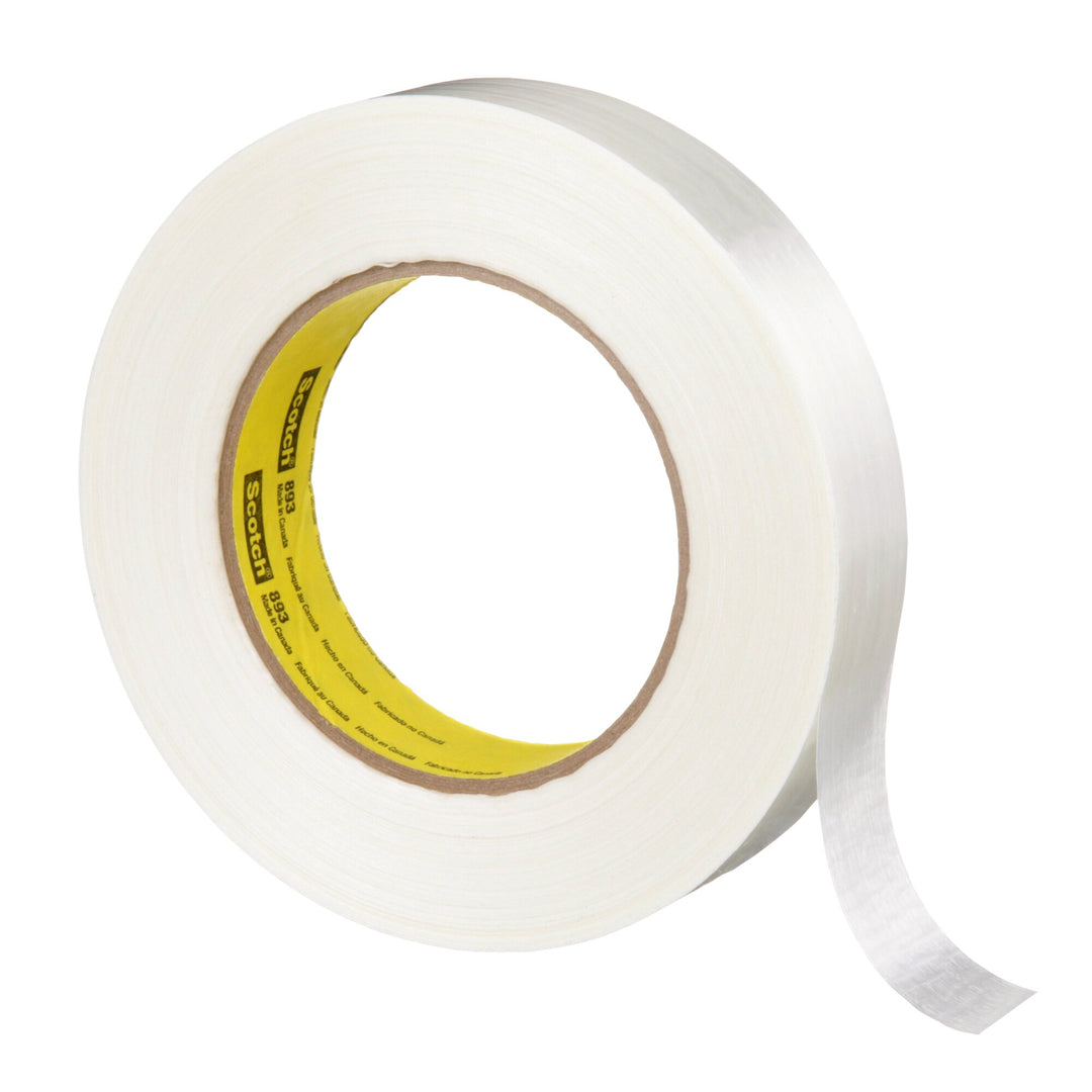 Scotch® Filament Tape 893, Clear, 24 mm x 55 m, 6 mil