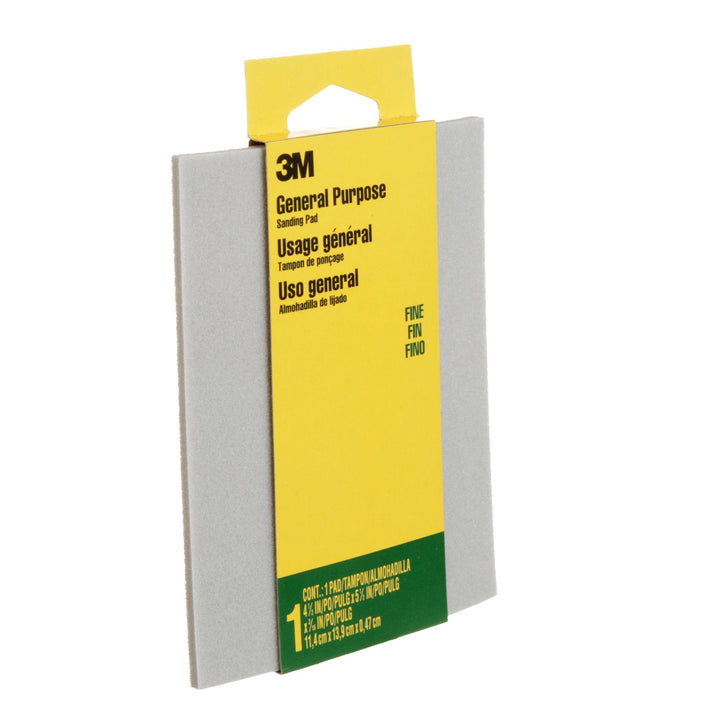 3M General Purpose Sanding Pad 917DC-NA, 4 1/2 in x 5 1/2 in x 3/16 in, Fine